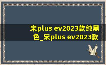 宋plus ev2023款纯黑色_宋plus ev2023款真实续航